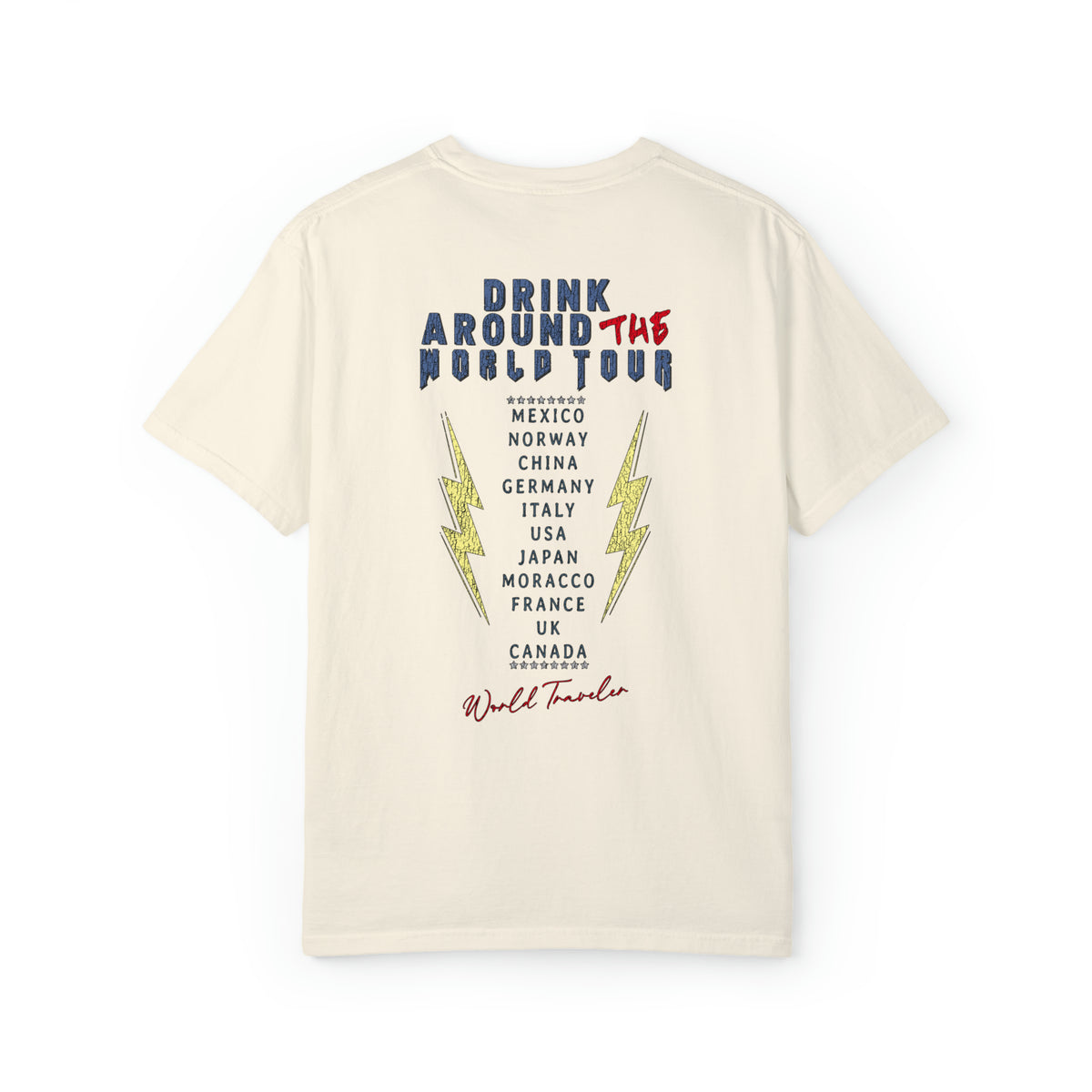 Drink Around The World Tour Comfort Colors Unisex Garment-Dyed T-shirt
