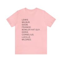 Meet The Robinson’s Character Names Bella Canvas Unisex Jersey Short Sleeve Tee