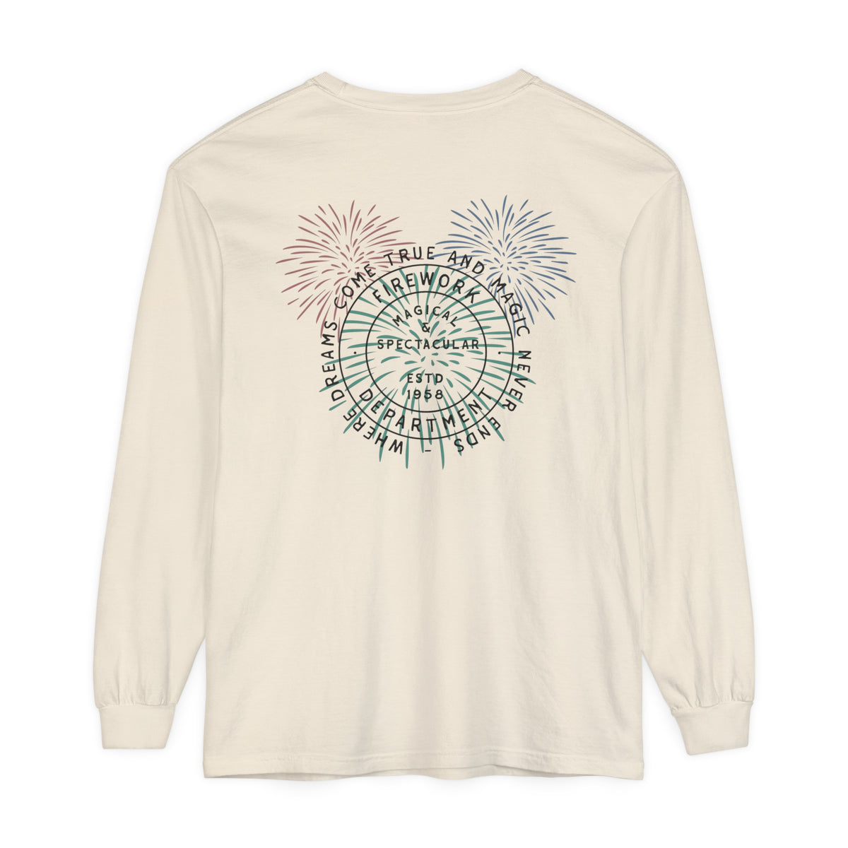 Firework Department Comfort Colors Unisex Garment-dyed Long Sleeve T-Shirt