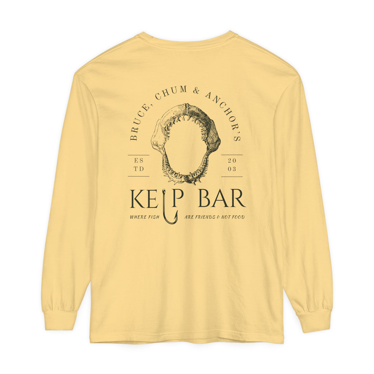 Bruce, Chum & Anchor's Kelp Bar Comfort Colors Unisex Garment-dyed Long Sleeve T-Shirt