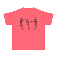 Dancing Skeletons with Ears Comfort Colors Youth Midweight Tee