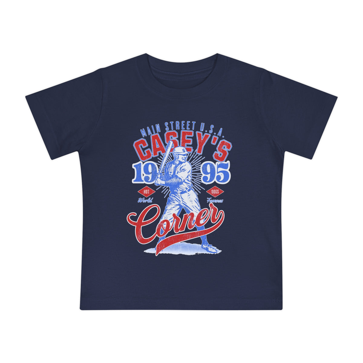 Casey’s Corner Distressed Bella Canvas Baby Short Sleeve T-Shirt