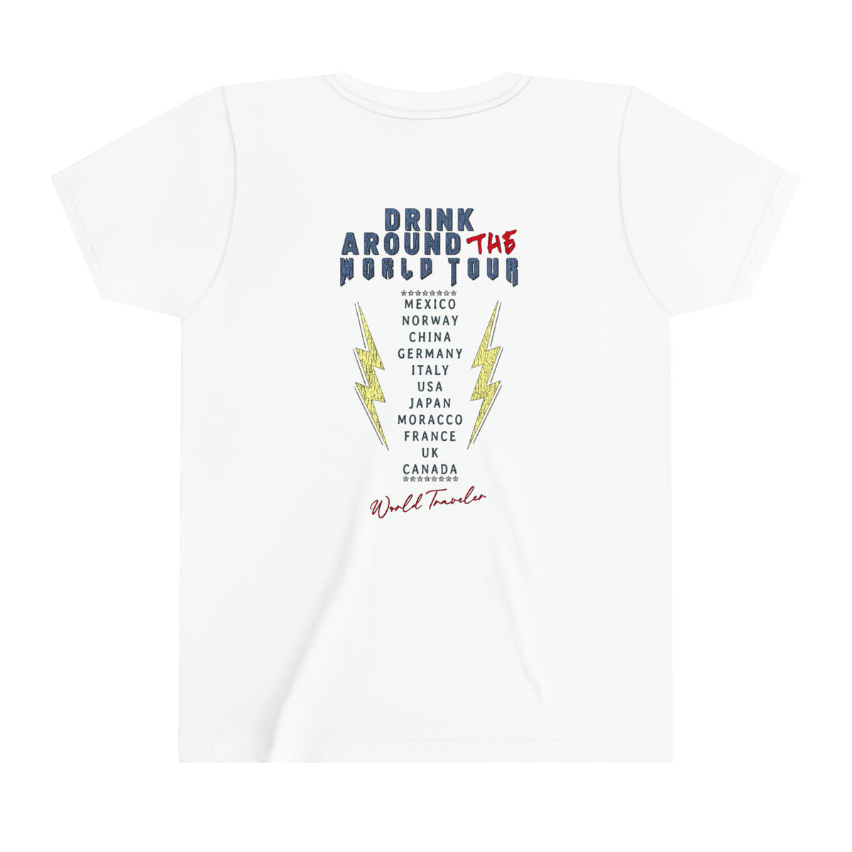 Drink Around The World Tour Bella Canvas Youth Short Sleeve Tee