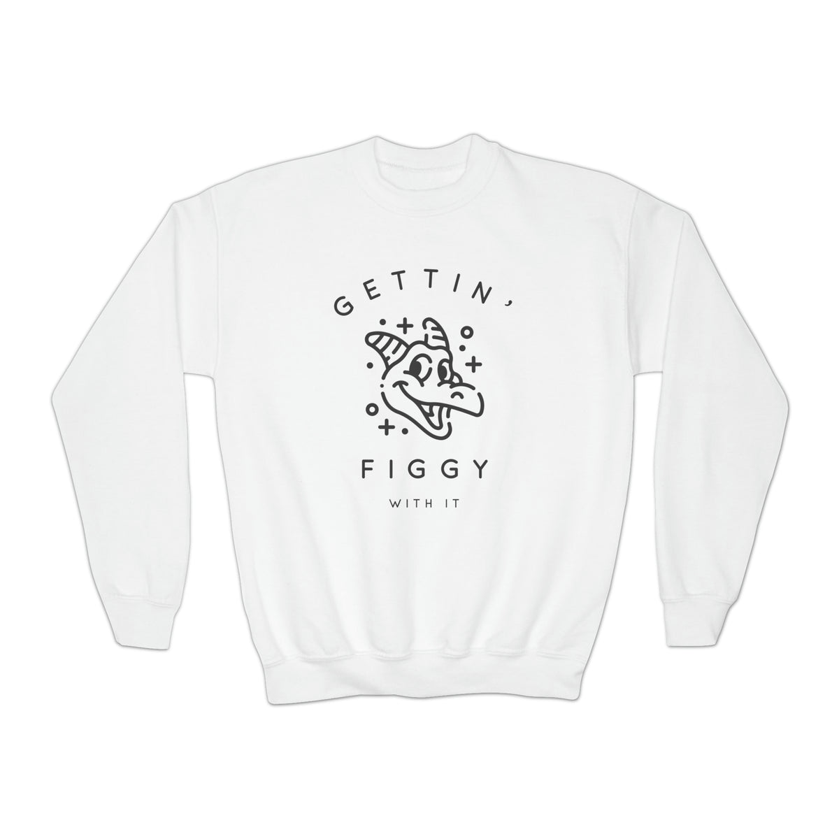 Gettin' Figgy With It Gildan Youth Crewneck Sweatshirt