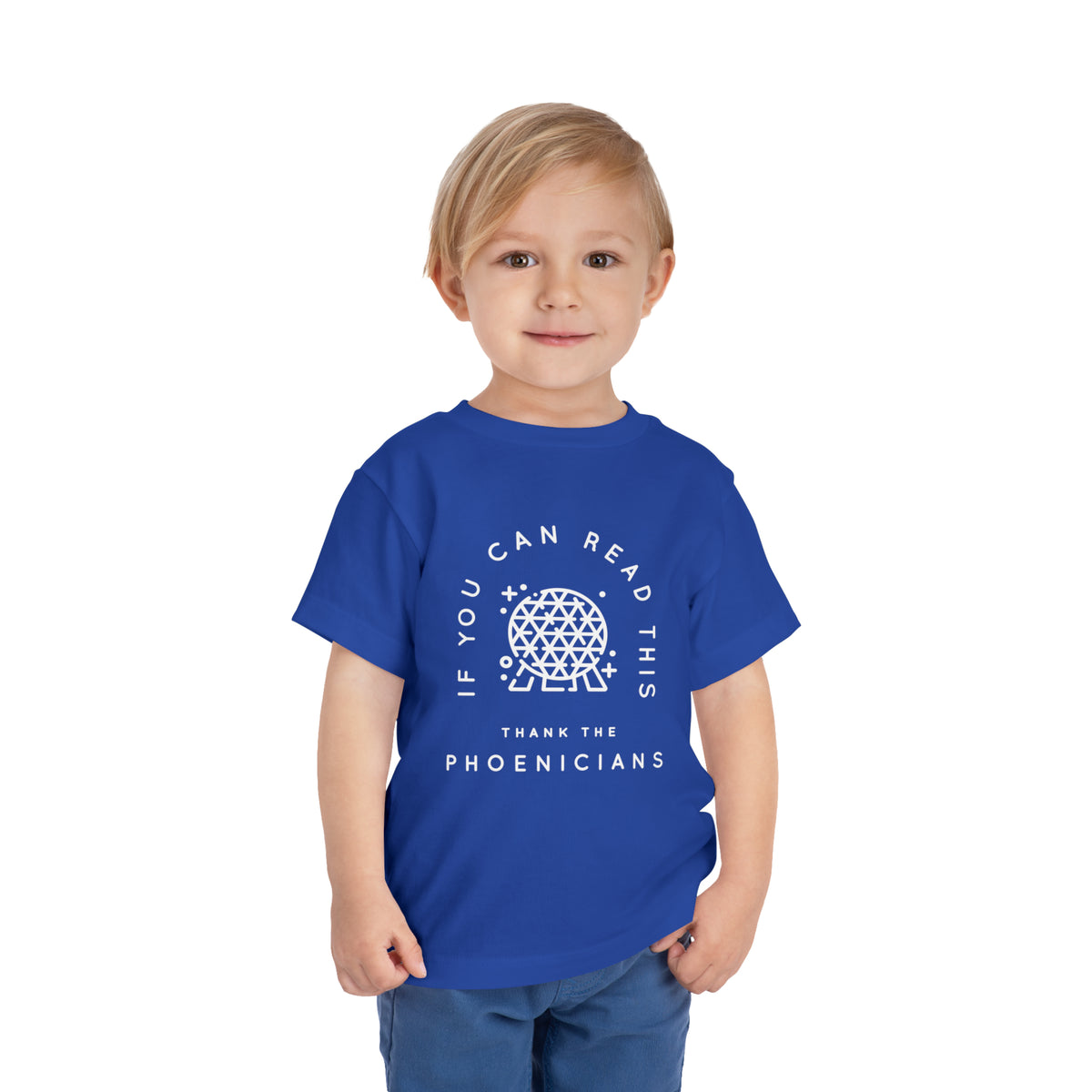 If You Can Read This Thank The Phoenicians Bella Canvas Toddler Short Sleeve Tee