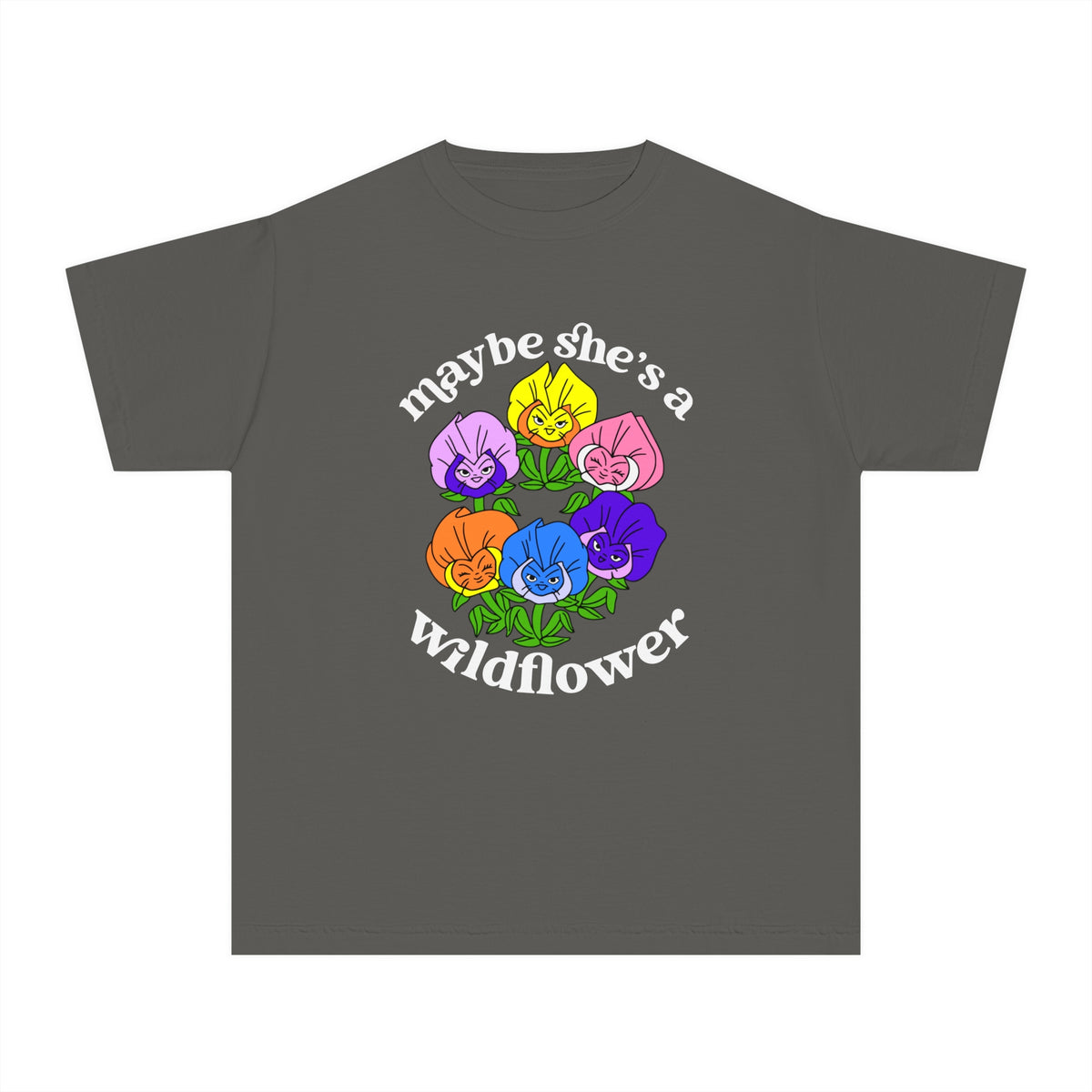 Maybe She’s A Wildflower Comfort Colors Youth Midweight Tee