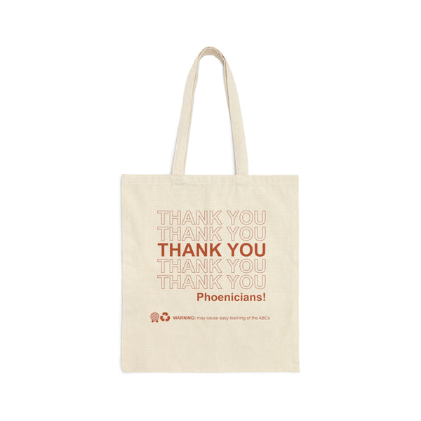 Thank You Phoenicians Cotton Canvas Tote Bag
