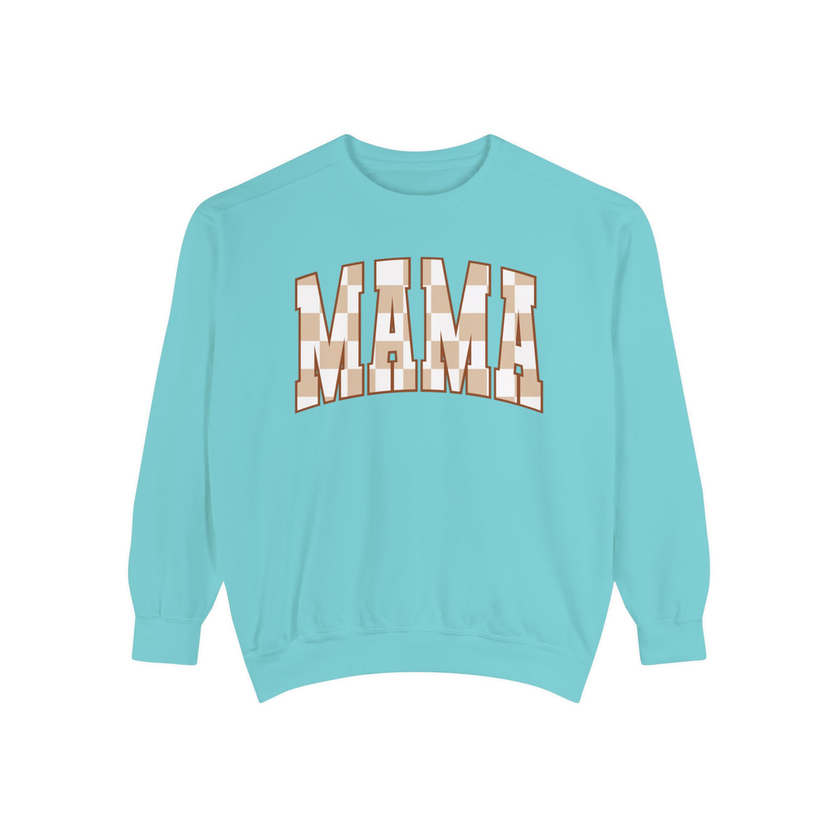 Checkered Mama Unisex Garment-Dyed Sweatshirt