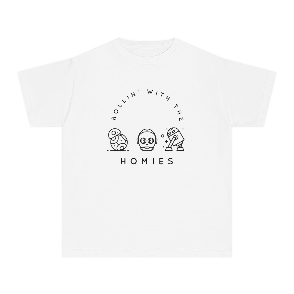 Rollin’ With The Homies Comfort Colors Youth Midweight Tee