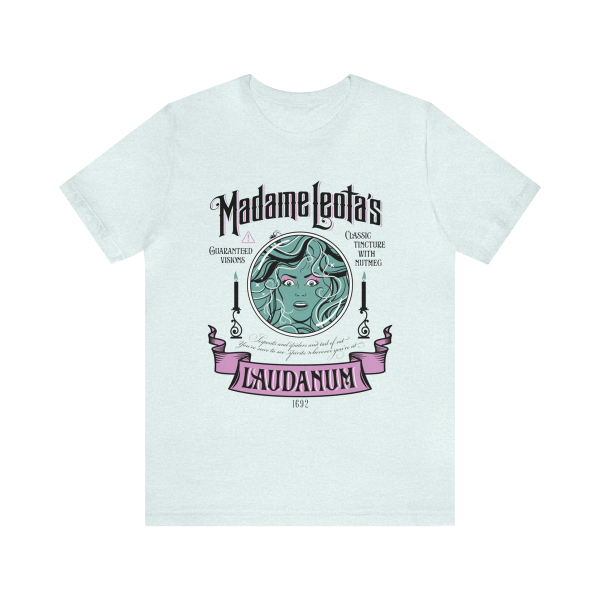 Madame Leota’s Laudanum Teal Bella Canvas Unisex Jersey Short Sleeve Tee