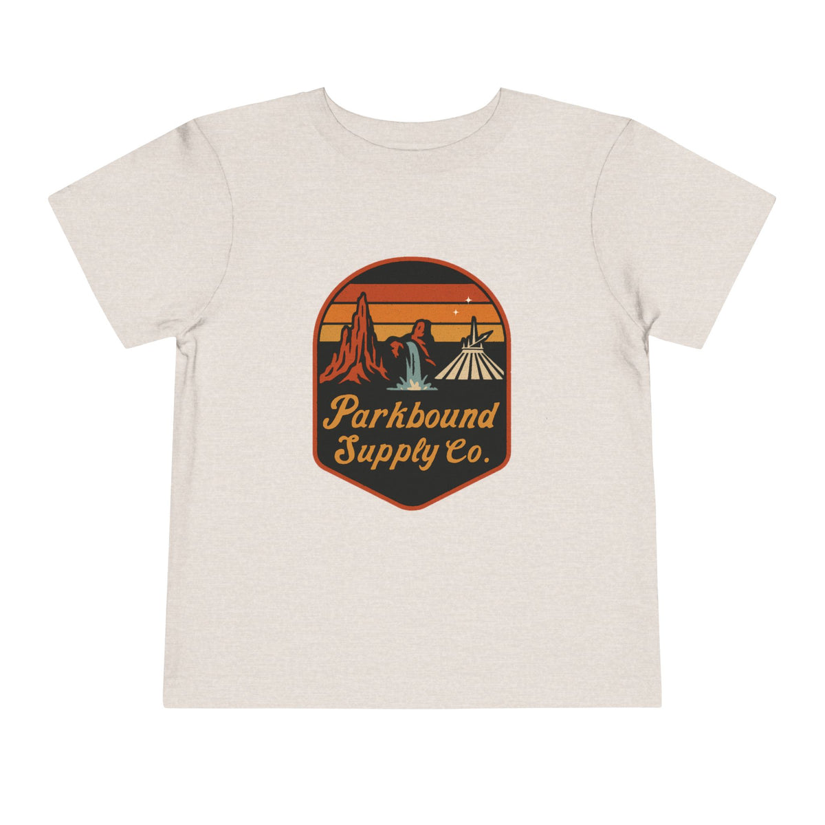 Triple Mountain Badge Bella Canvas Toddler Short Sleeve Tee