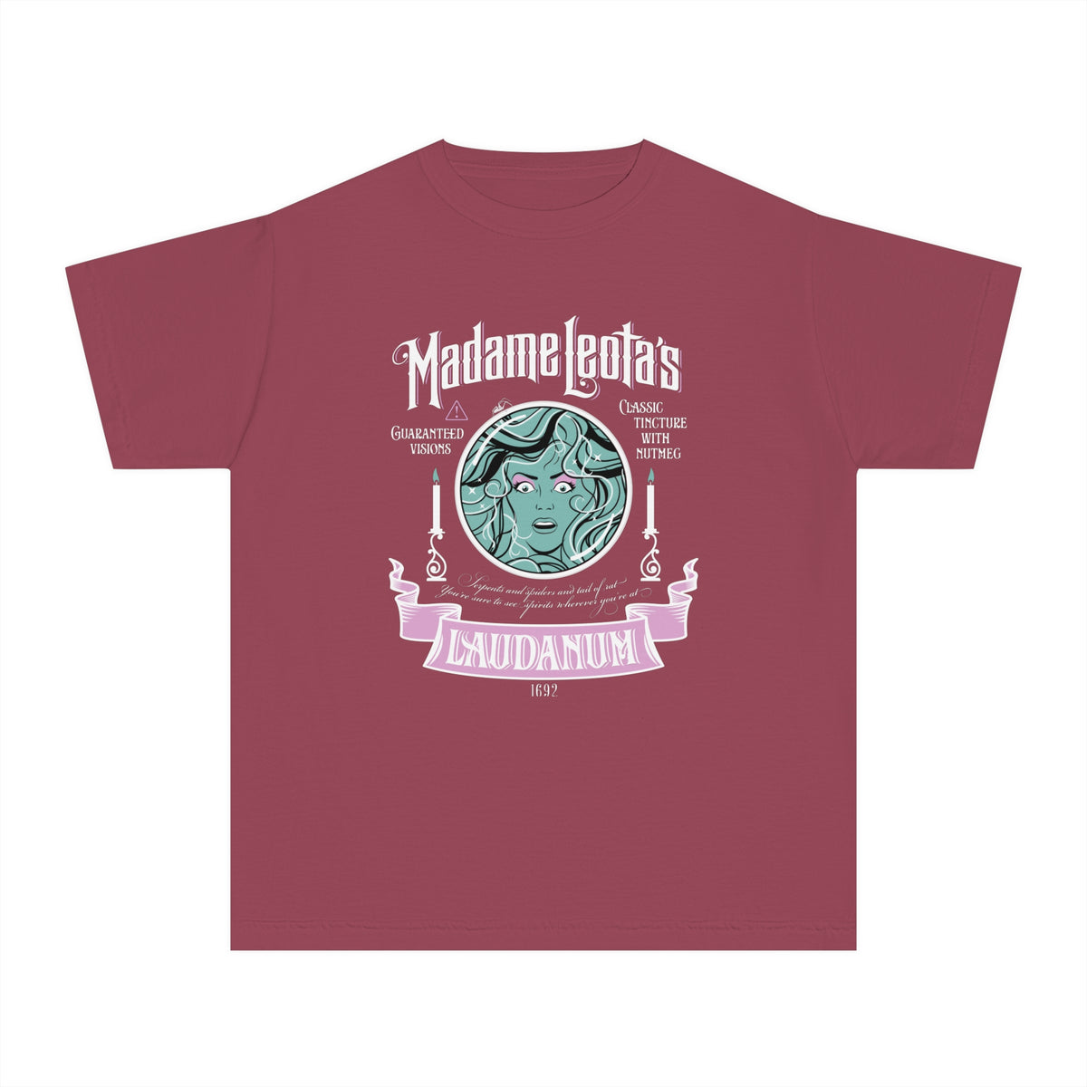 Madame Leota’s Laudanum Teal Comfort Colors Youth Midweight Tee