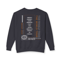 Drink Around the World Tour Unisex Lightweight Comfort Colors Crewneck Sweatshirt