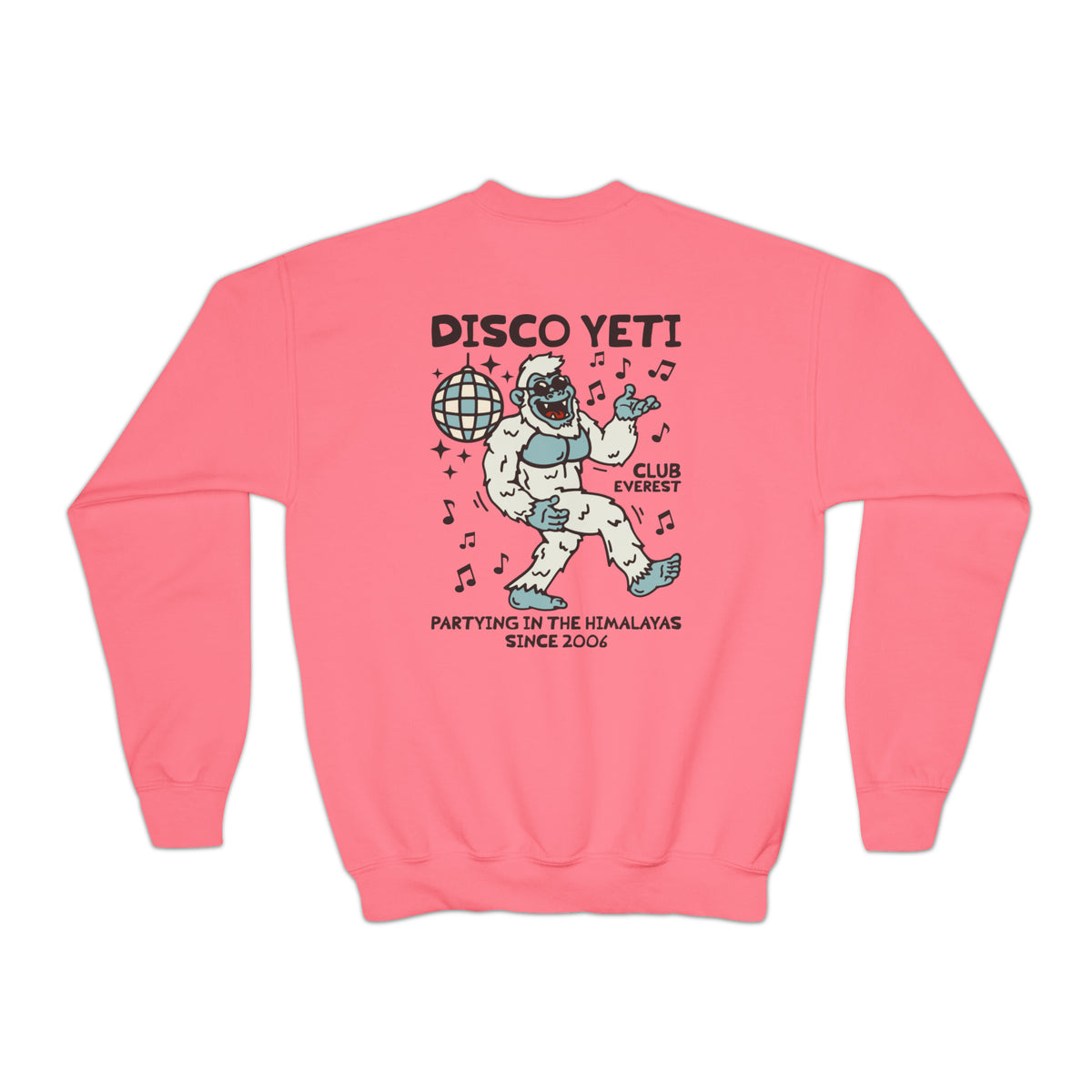 Disco Yeti Gildan Youth Crewneck Sweatshirt