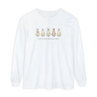 Trick or Treat Down Main Street Comfort Colors Unisex Garment-dyed Long Sleeve T-Shirt