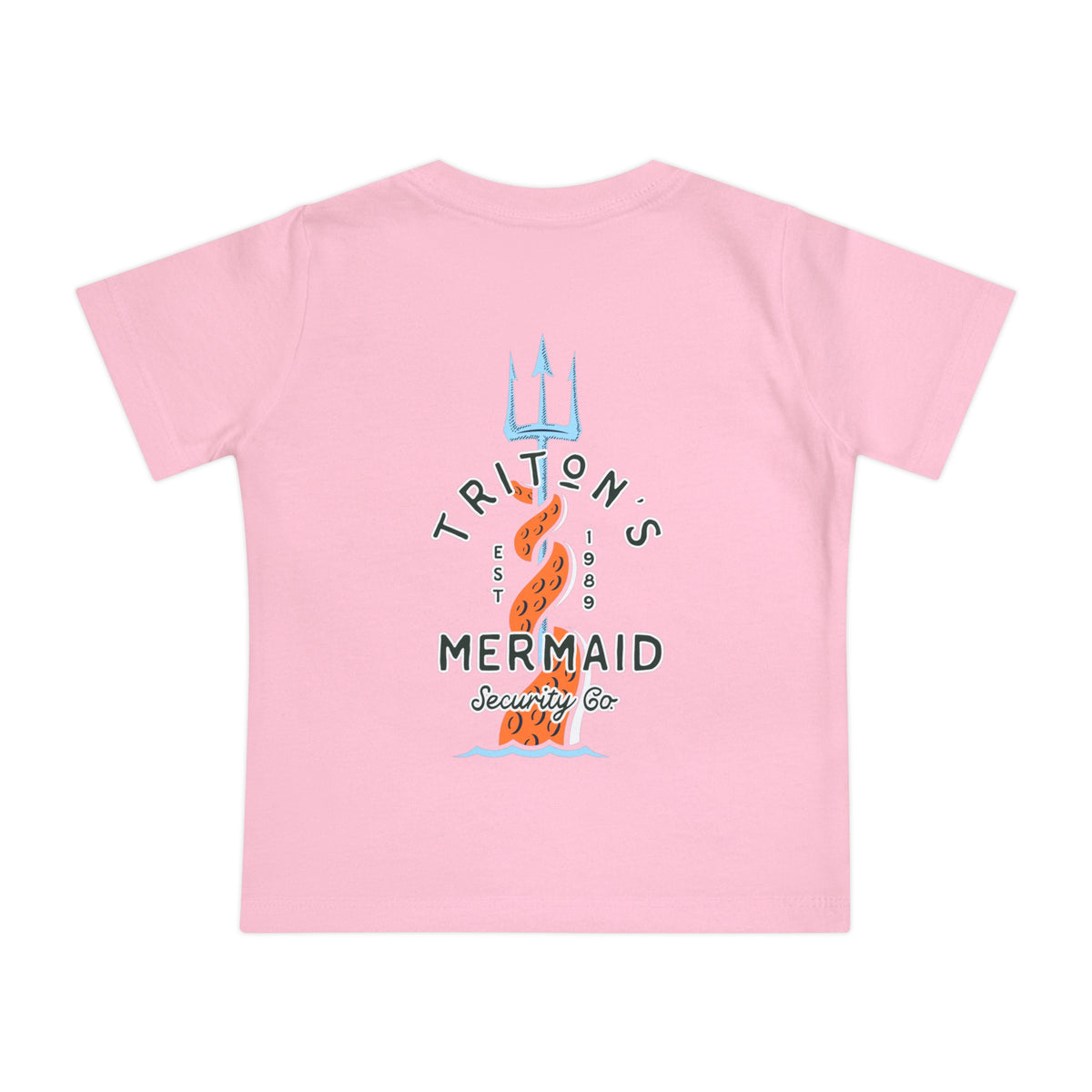 Triton's Mermaid Security Bella Canvas Baby Short Sleeve T-Shirt
