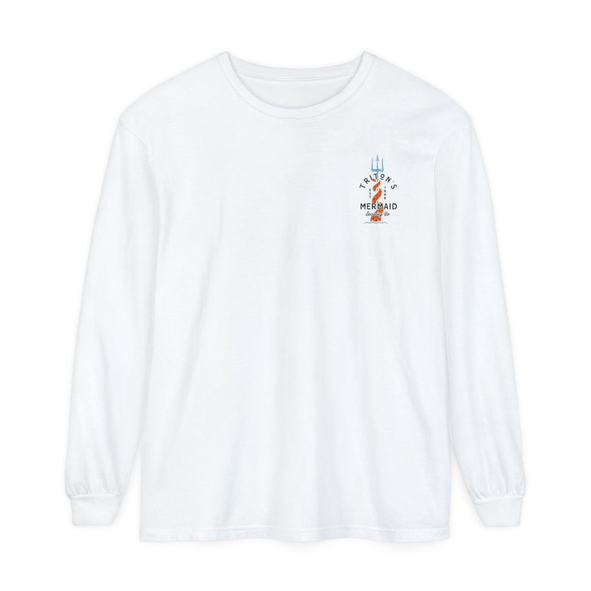 Triton's Mermaid Security Comfort Colors Unisex Garment-dyed Long Sleeve T-Shirt