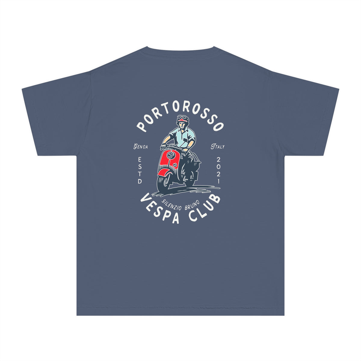 Portorosso Vespa Club Comfort Colors Youth Midweight Tee
