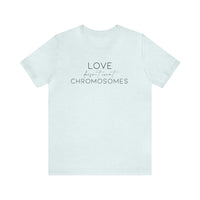 Love Doesn't Count Chromosomes Bella Canvas Unisex Jersey Short Sleeve Tee