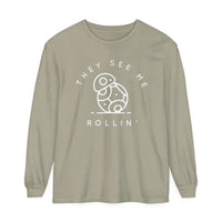 They See Me Rollin' Comfort Colors Unisex Garment-dyed Long Sleeve T-Shirt