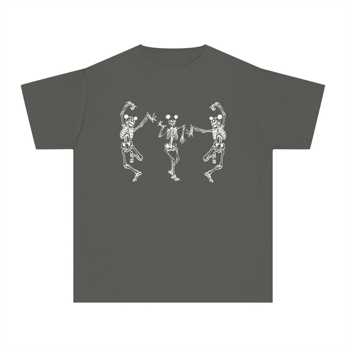 Dancing Skeletons with Ears Comfort Colors Youth Midweight Tee