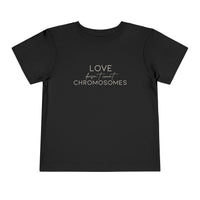 Love Doesn't Count Chromosomes Bella Canvas Toddler Short Sleeve Tee