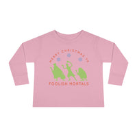 Merry Christmas Ya Foolish Mortals Rabbit Skins Toddler Long Sleeve Tee