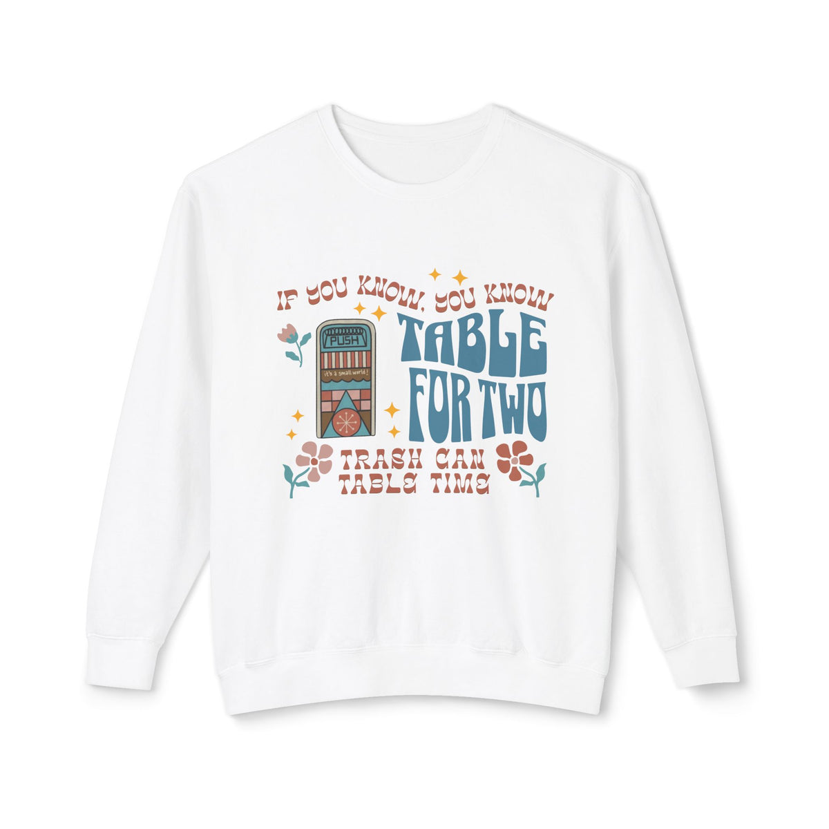 Table For Two Unisex Lightweight Comfort Colors Crewneck Sweatshirt