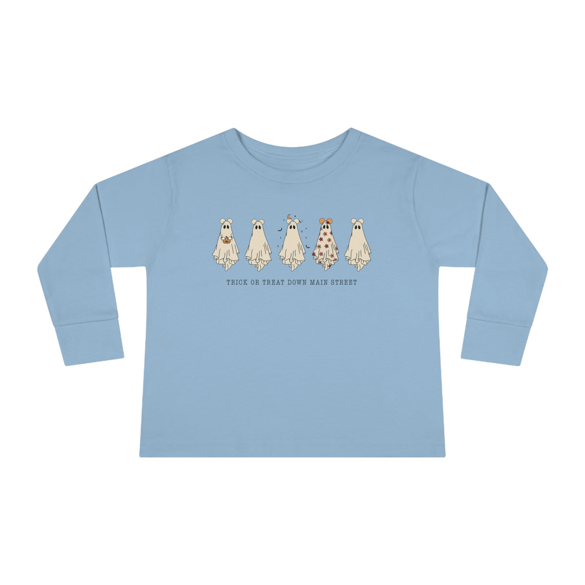 Trick or Treat Down Main Street Toddler Long Sleeve Tee