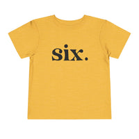 Six Bella Canvas Toddler Short Sleeve Tee