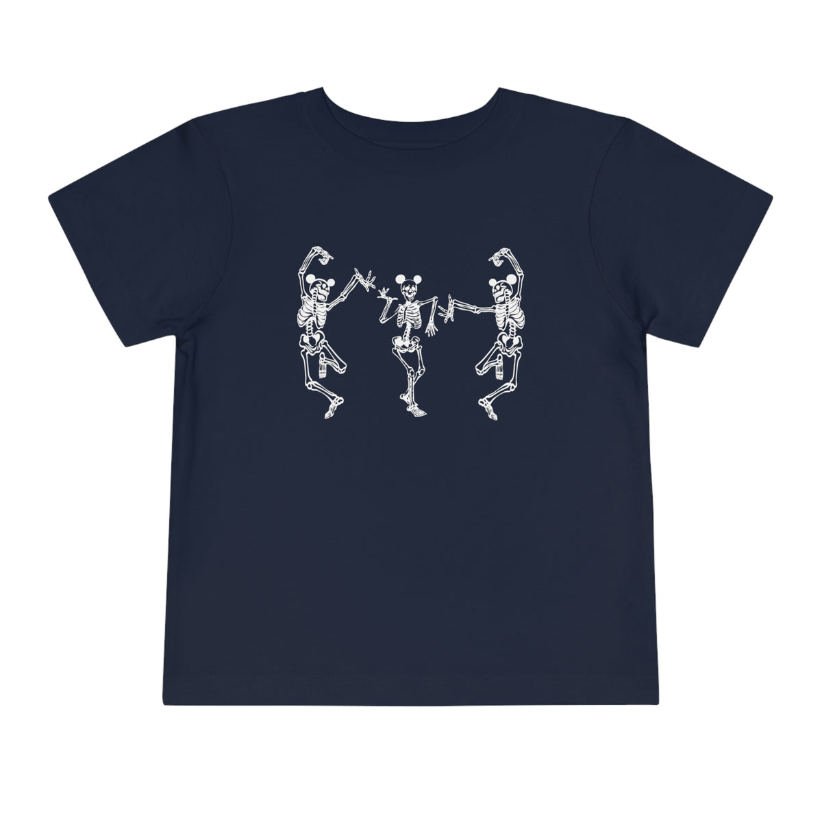 Dancing Skeletons with Ears Bella Canvas Toddler Short Sleeve Tee