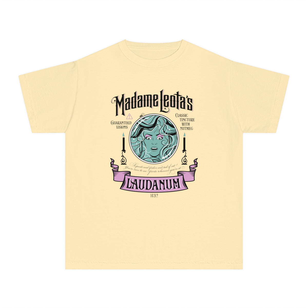 Madame Leota’s Laudanum Teal Comfort Colors Youth Midweight Tee
