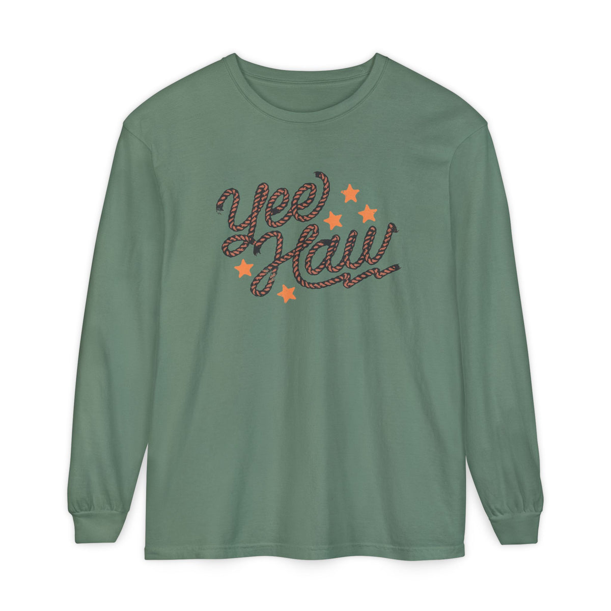 Yee Haw Comfort Colors Unisex Garment-dyed Long Sleeve T-Shirt