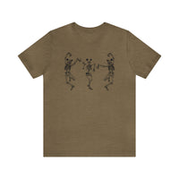 Dancing Skeletons with Ears Bella Canvas Unisex Jersey Short Sleeve Tee