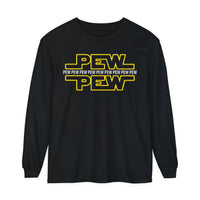 PEW PEW PEW Comfort Colors Unisex Garment-dyed Long Sleeve T-Shirt