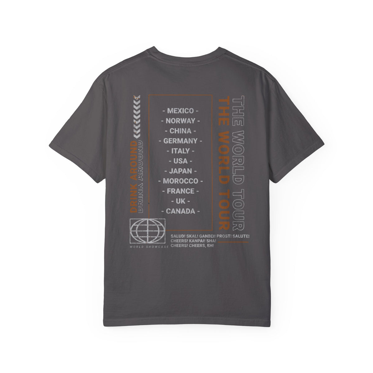 Drink Around The World Tour Comfort Colors Unisex Garment-Dyed T-shirt