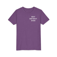 Best Birthday Ever Bella Canvas Youth Short Sleeve Tee