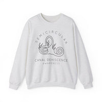 Semicircular Canal Dehiscence Awareness Gildan Unisex Heavy Blend™ Crewneck Sweatshirt
