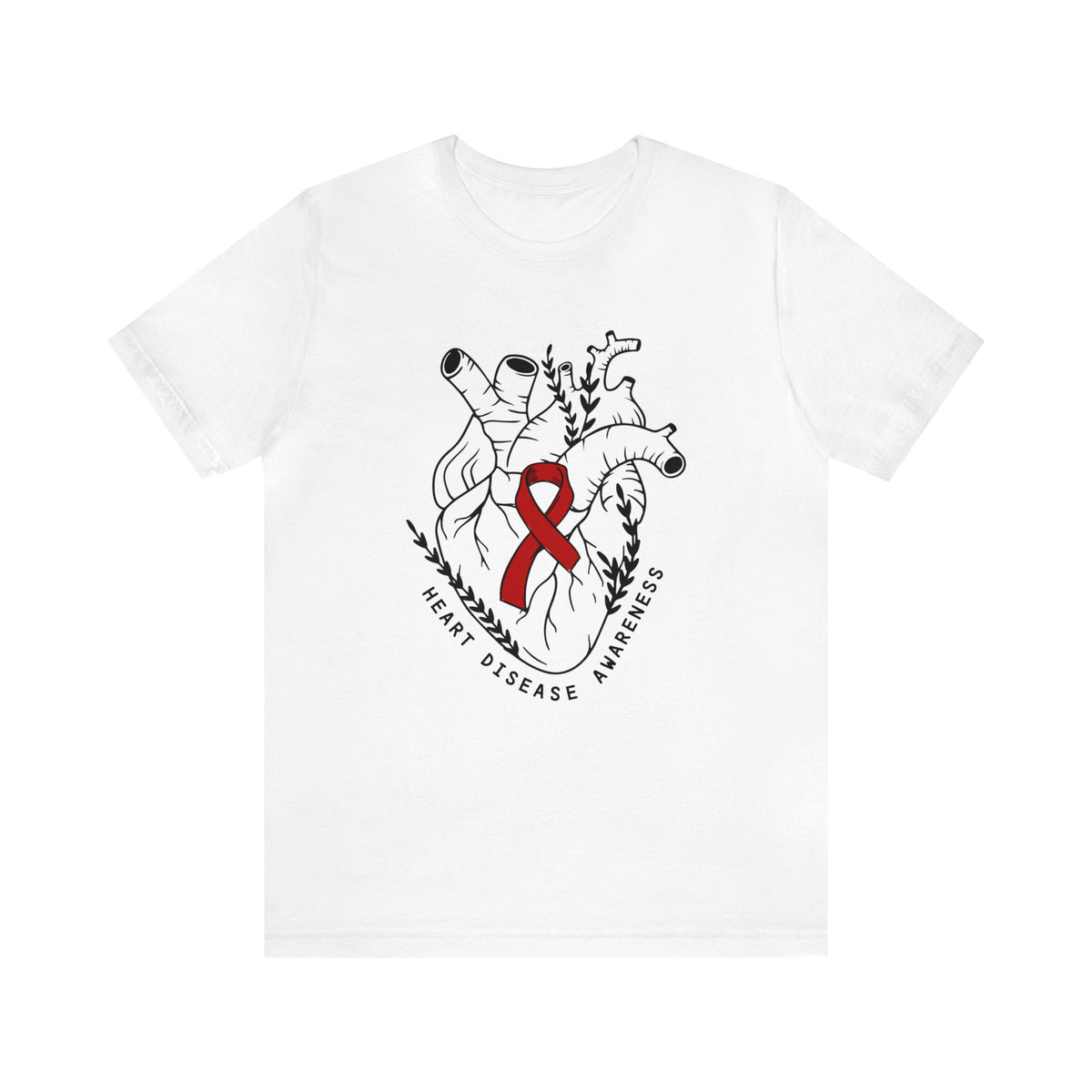 Heart Disease Awareness Bella Canvas Unisex Jersey Short Sleeve Tee