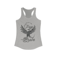 Land of the Free and Brave Women's Next Level Ideal Racerback Tank