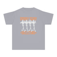 Spooky Scary Skeleton Comfort Colors Youth Midweight Tee