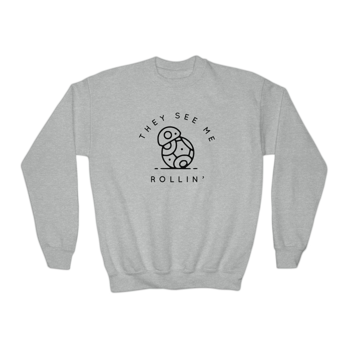 They See Me Rollin' Gildan Youth Crewneck Sweatshirt
