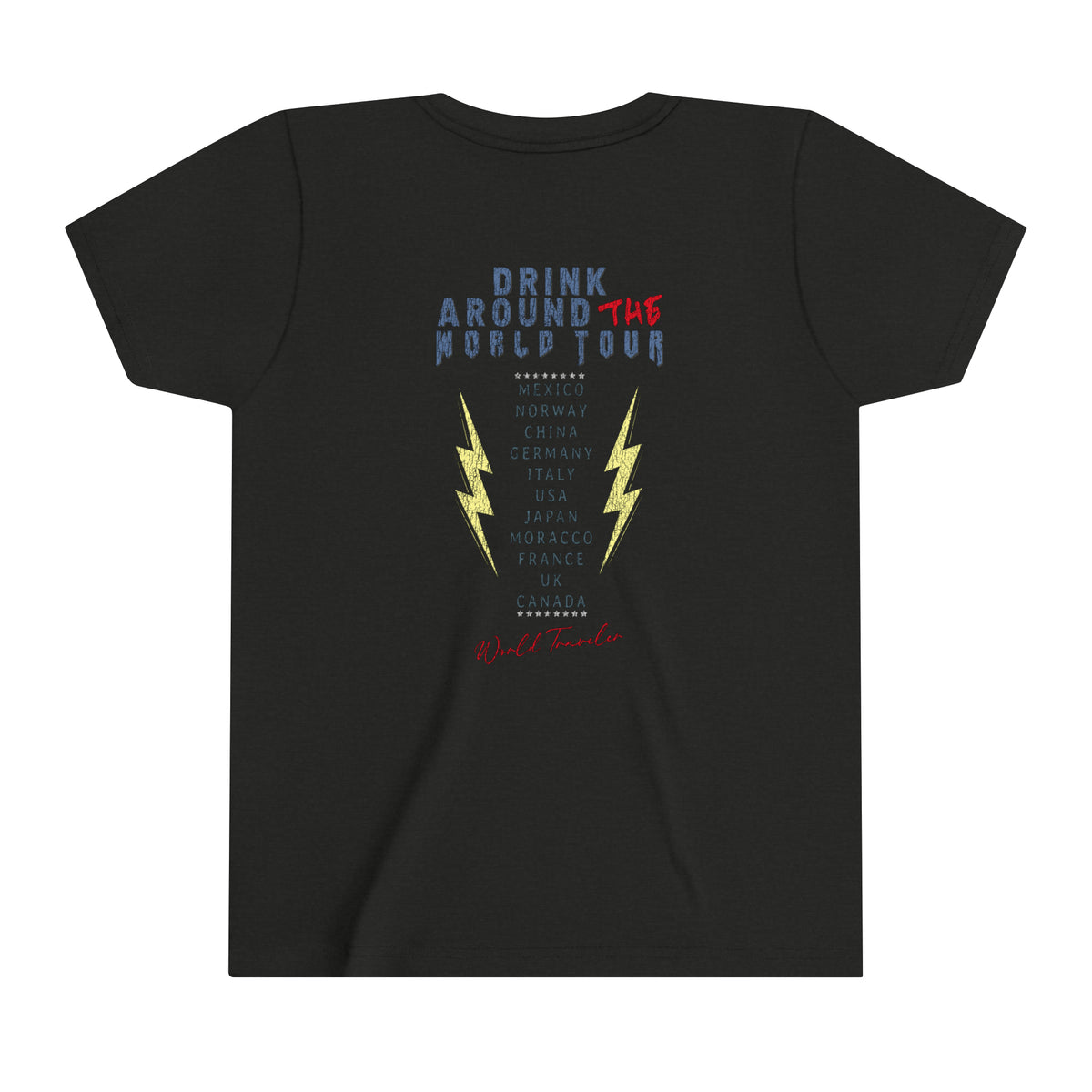 Drink Around The World Tour Bella Canvas Youth Short Sleeve Tee