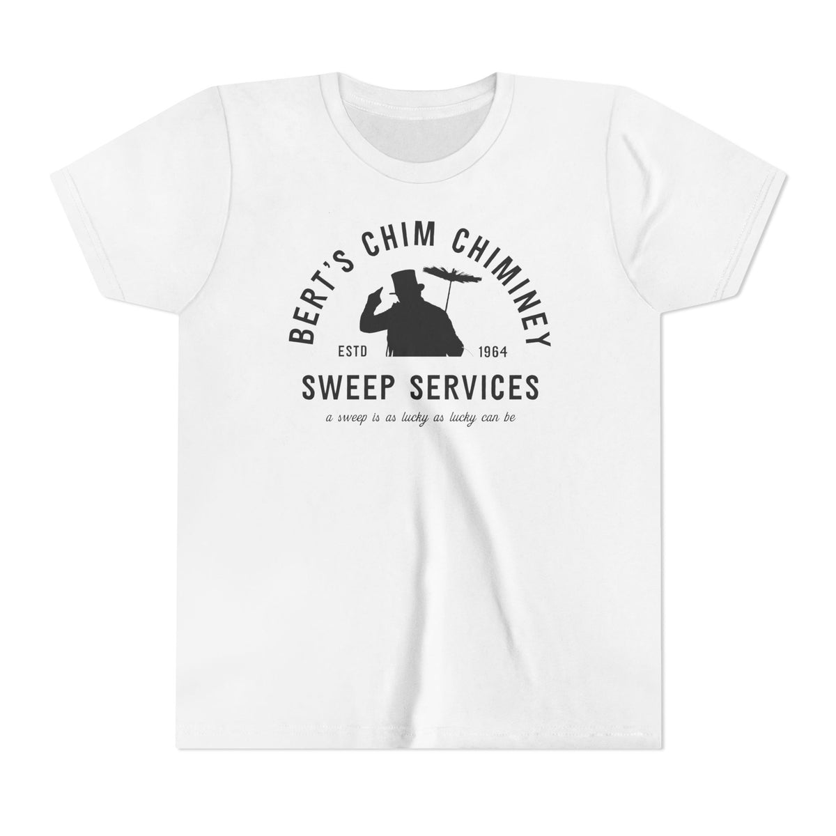 Bert’s Chim Chiminey Sweep Services Bella Canvas Youth Short Sleeve Tee