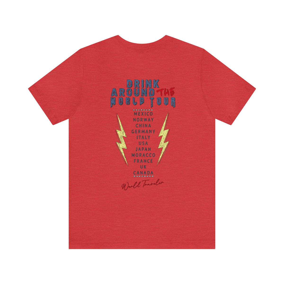 Drink Around The World Tour Bella Canvas Unisex Jersey Short Sleeve Tee