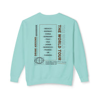 Drink Around the World Tour Unisex Lightweight Comfort Colors Crewneck Sweatshirt