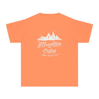 The Mountains Are Calling Comfort Colors Youth Midweight Tee