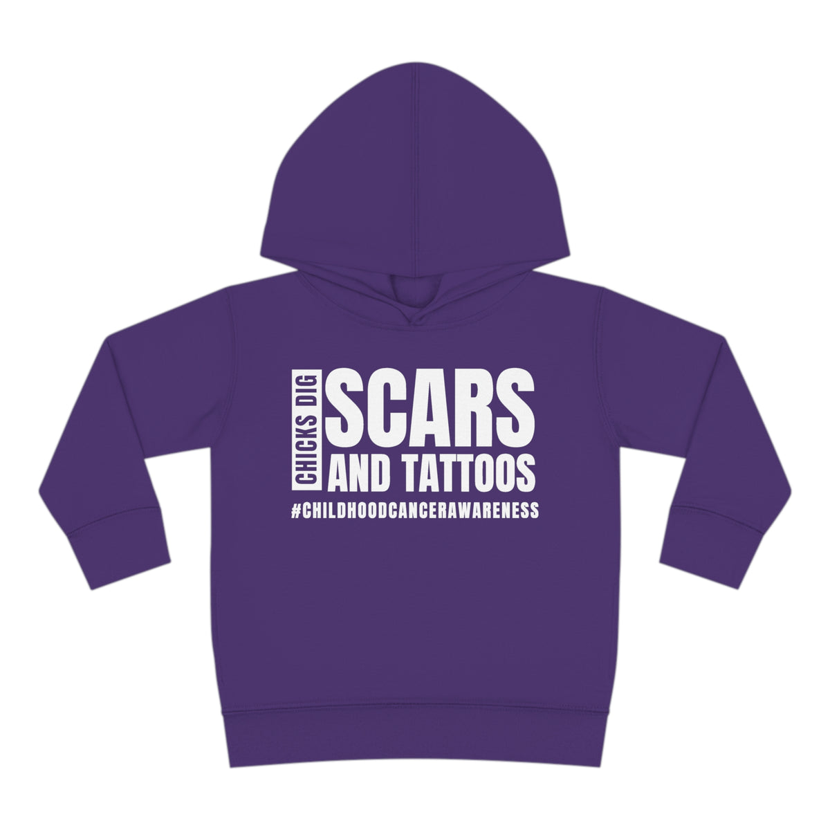 Chicks Dig Scars and Tattoos Toddler Pullover Rabbit Skins Fleece Hoodie