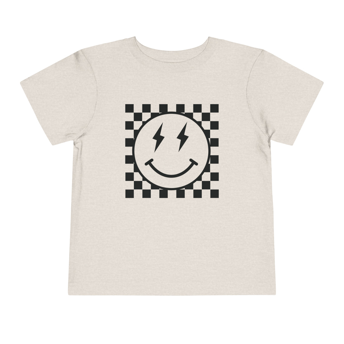 Retro Checkered Smile Bella Canvas Toddler Short Sleeve Tee