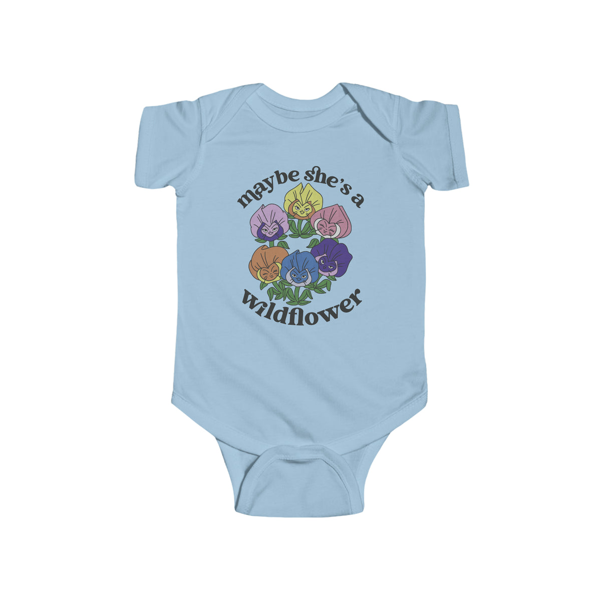 Maybe She’s A Wildflower Rabbit Skins Infant Fine Jersey Bodysuit